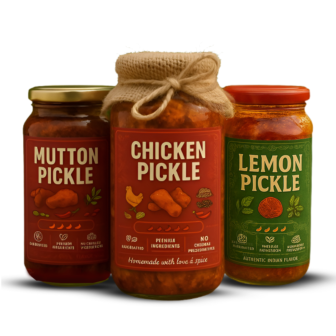 Jars of pickled vegetables